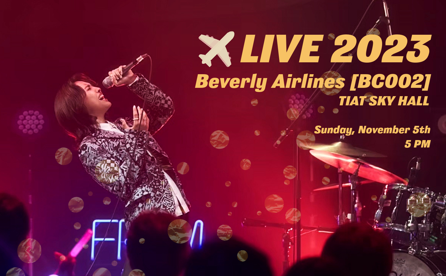 LIVE 2023 Beverly Airlines [BC002] TIAT SKY H ALL Sunday, November 5th 5PM