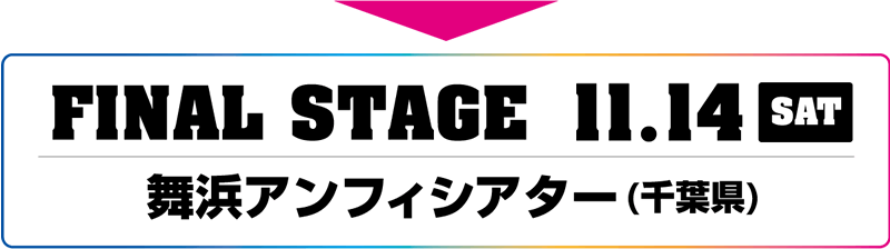 FINAL STAGE 11.23 SAT 東京ビッグサイト TFTホール（東京都）
