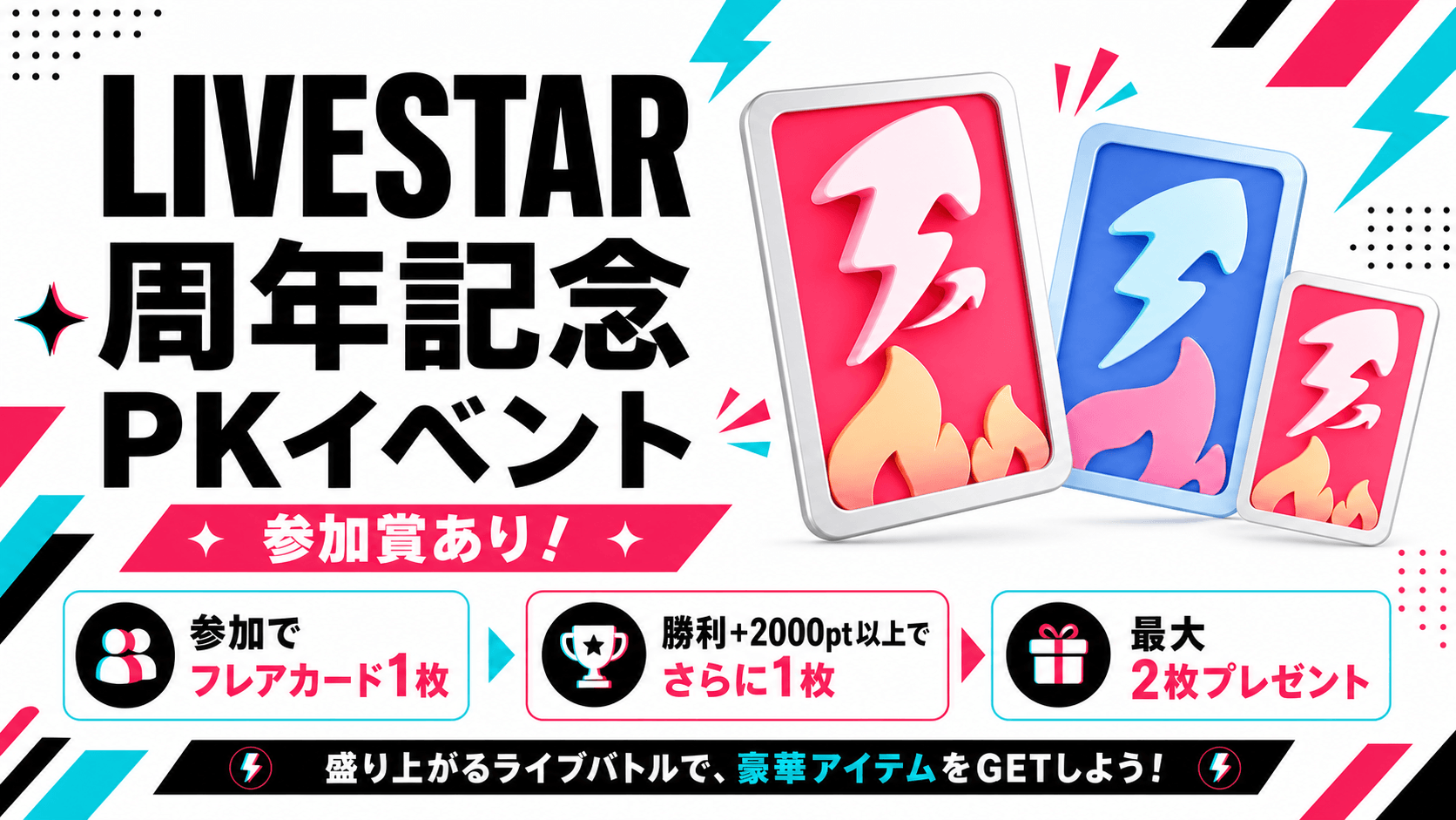 LIVESTAR８周年記念PKイベント